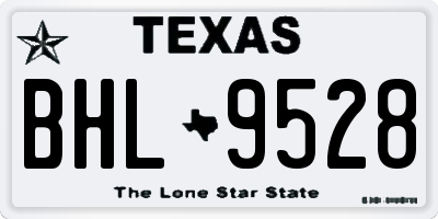 TX license plate BHL9528