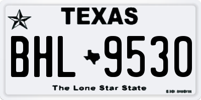 TX license plate BHL9530