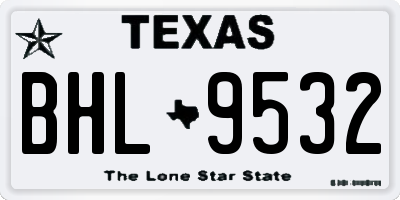 TX license plate BHL9532