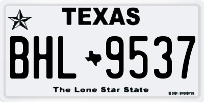 TX license plate BHL9537