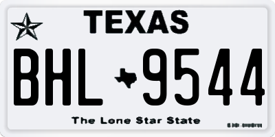 TX license plate BHL9544