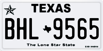 TX license plate BHL9565