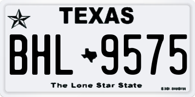 TX license plate BHL9575