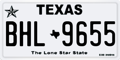 TX license plate BHL9655