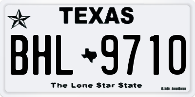 TX license plate BHL9710