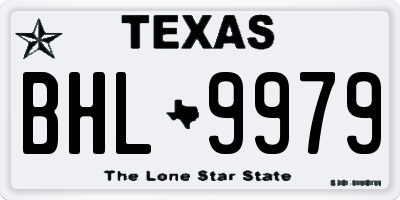 TX license plate BHL9979