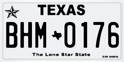 TX license plate BHM0176