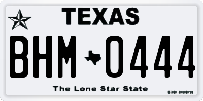TX license plate BHM0444