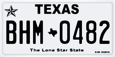 TX license plate BHM0482