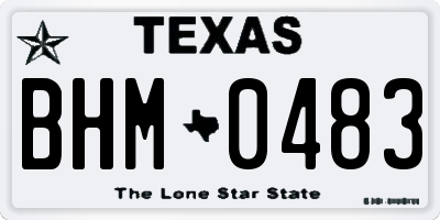 TX license plate BHM0483