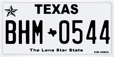TX license plate BHM0544