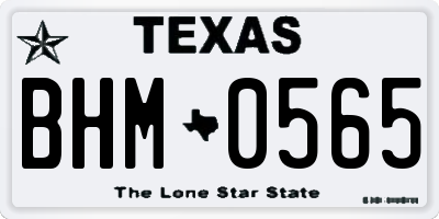 TX license plate BHM0565
