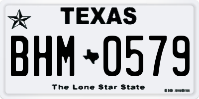 TX license plate BHM0579