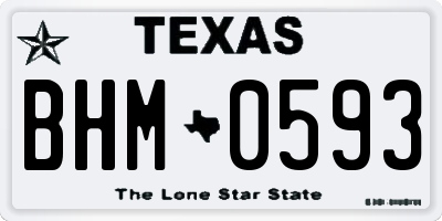 TX license plate BHM0593