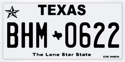 TX license plate BHM0622
