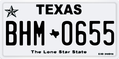 TX license plate BHM0655
