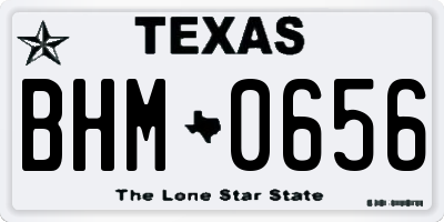 TX license plate BHM0656