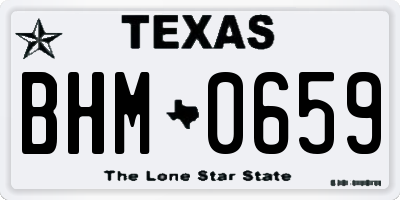 TX license plate BHM0659