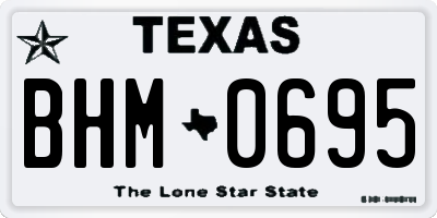 TX license plate BHM0695