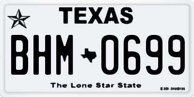 TX license plate BHM0699