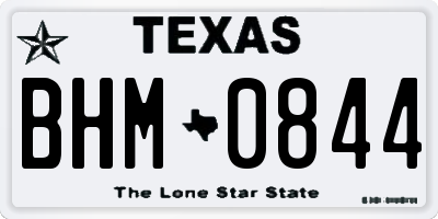 TX license plate BHM0844
