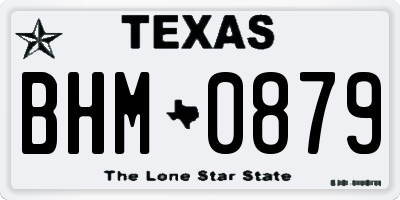 TX license plate BHM0879