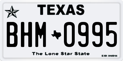 TX license plate BHM0995