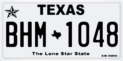 TX license plate BHM1048