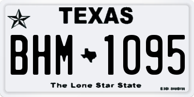 TX license plate BHM1095