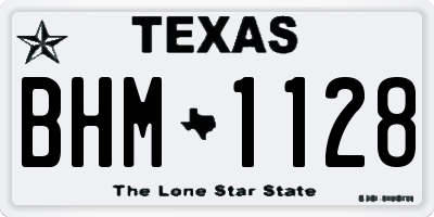 TX license plate BHM1128