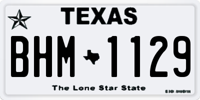 TX license plate BHM1129