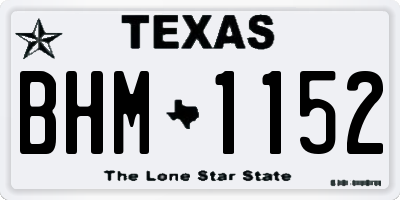 TX license plate BHM1152