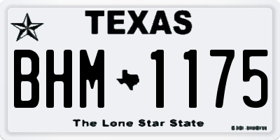 TX license plate BHM1175