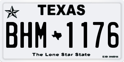 TX license plate BHM1176