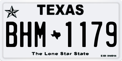 TX license plate BHM1179