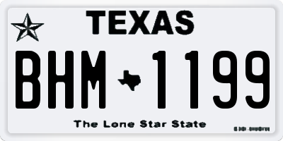 TX license plate BHM1199