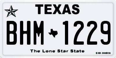TX license plate BHM1229