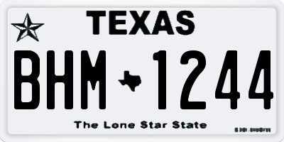 TX license plate BHM1244