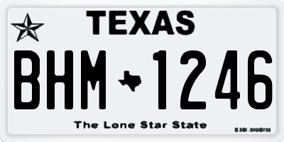 TX license plate BHM1246