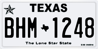 TX license plate BHM1248