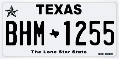 TX license plate BHM1255