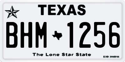 TX license plate BHM1256
