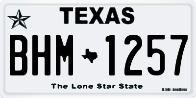 TX license plate BHM1257