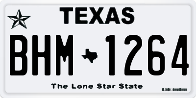 TX license plate BHM1264