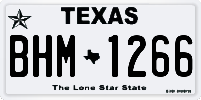 TX license plate BHM1266