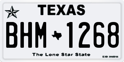 TX license plate BHM1268