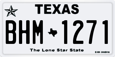 TX license plate BHM1271