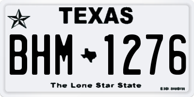 TX license plate BHM1276