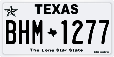 TX license plate BHM1277