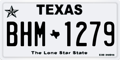 TX license plate BHM1279